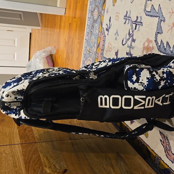 Boombah Superpack Bat Pack Backpack Blue and Black Camouflage Baseball Backpack - Picture 2 of 16